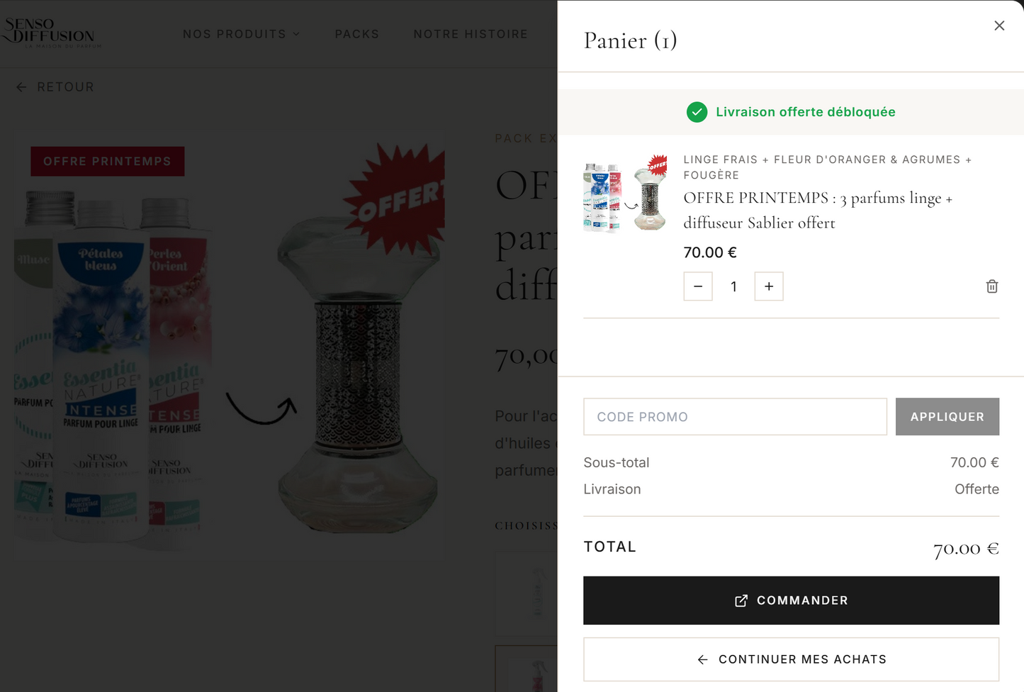 Pack Offre Printemps 3 parfums + diffuseur Sablier